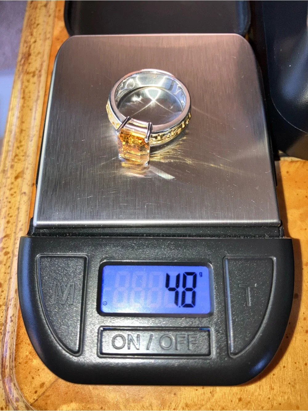 Brazilian Citrine Sterling Silver Ring Size 8